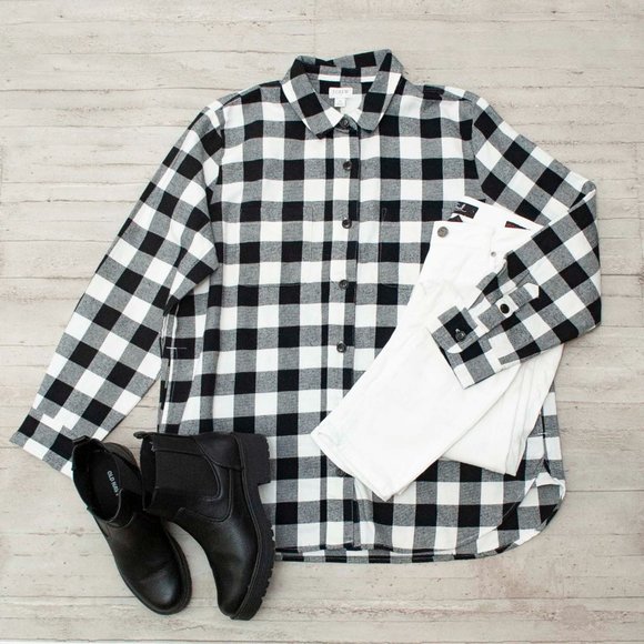 NWT J. Crew Buffalo Plaid Flannel Button Up Shirt Jacket size XL - Picture 1 of 8